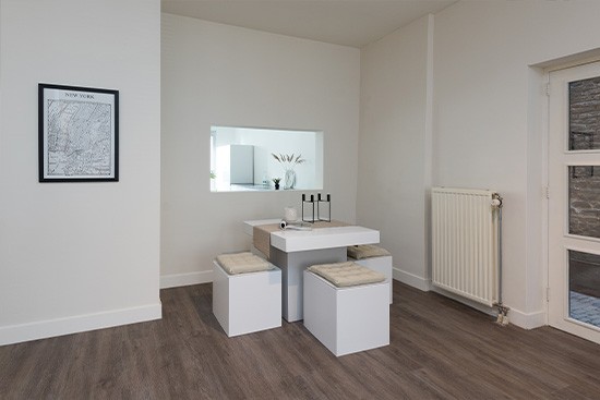 4 Home with Cubiqz cardboard dinner table and stools 4 Home with Cubiqz cardboard dinner table and stools