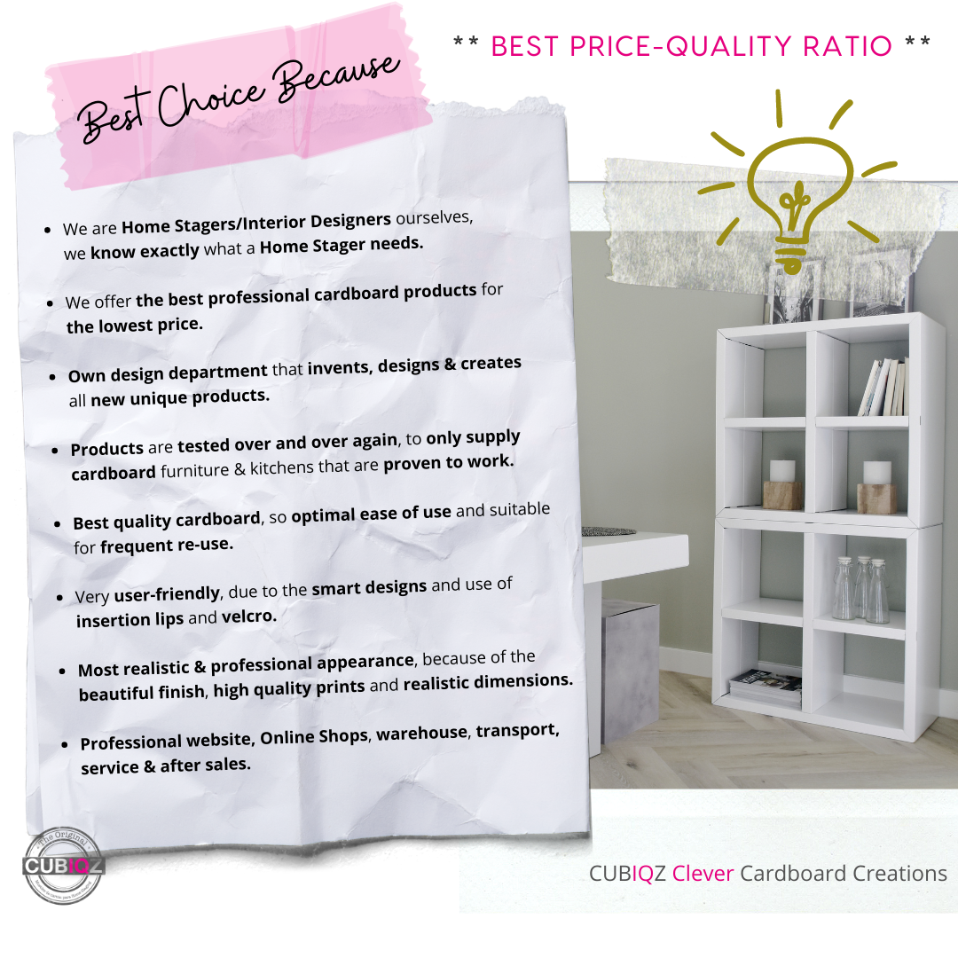 Best choice because…; cubiqz cardboard furniture and cardboard kitchens