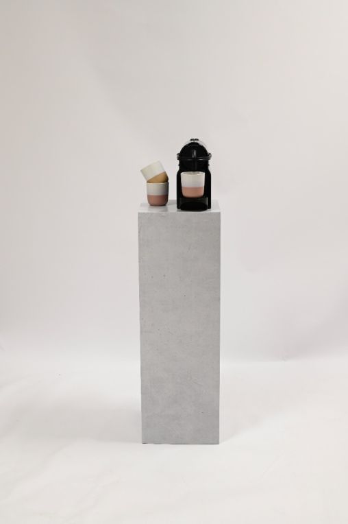 PILLAR - PLINTH - PEDESTAL IN CONCRETE PRINT | Made of Cardboard | Trade Shows & Retail
