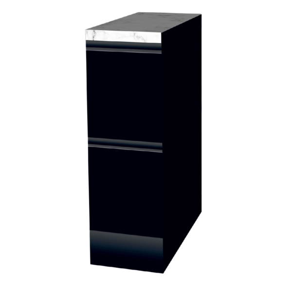 LOWER CABINET 30 CM BLACK | interchangeable worktop | double-sided fronts, wood back