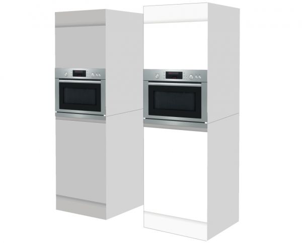 2 In 1 Reversible High Cabinet 60 Cm With Microwave Oven