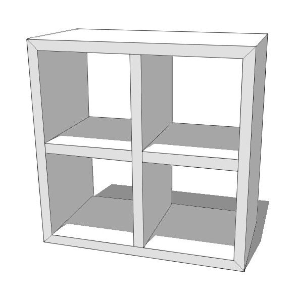 SHELVING UNIT WITH 4 COMPARTMENTS
