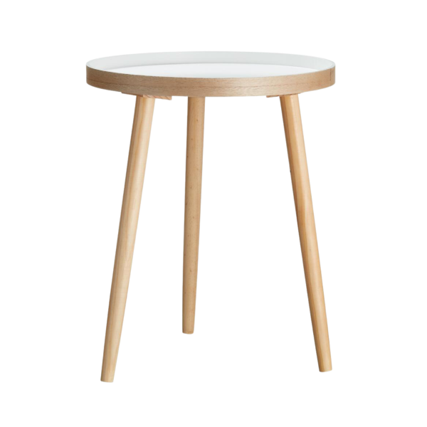 WOODEN SIDE TABLE (MDF-not cardboard) | WOOD - WHITE