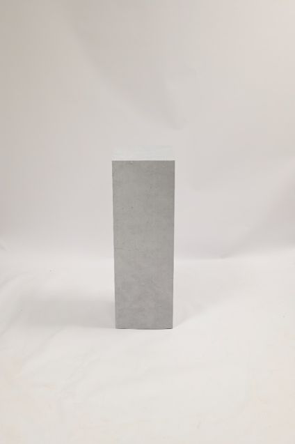 Concrete print cardboard pillar, plinth and pedestal for home staging, trade shows, retail and promotional displays