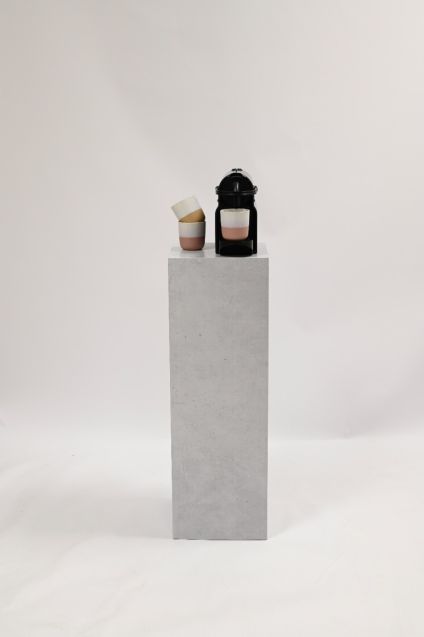 PILLAR - PLINTH - PEDESTAL IN CONCRETE PRINT | Made of Cardboard | Trade Shows & Retail