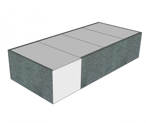 Bedskirt for cardboard single bed | Cubiqz Cardboard Furniture