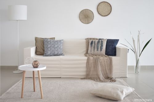 Cubiqz slipcover for cardboard 3-seater in color OFF WHITE