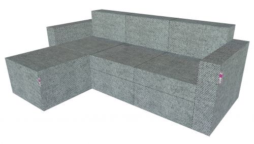 3-SEATER WITH CHAISE LONGUE INCLUDING SLIPCOVER