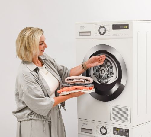 Cubiqz 3D cardboard tumble dryer with photorealistic print 60 x 85 cm