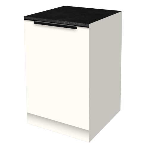 LOWER CUPBOARD 60 CM | Cardboard Kitchen BASE - with Handle & Black Natural Stone Look Worktop