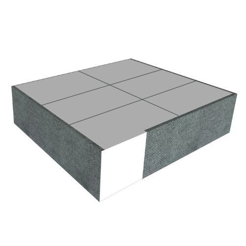 Fabric bed skirt / bedcover for double bed | Cubiqz Cardboard Furniture