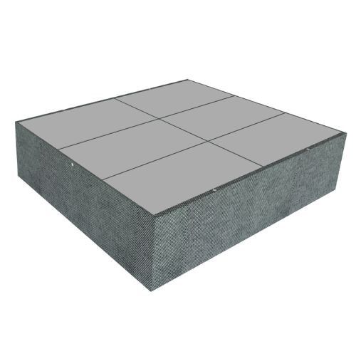Fabric bed skirt / bedcover for double bed | Cubiqz Cardboard Furniture