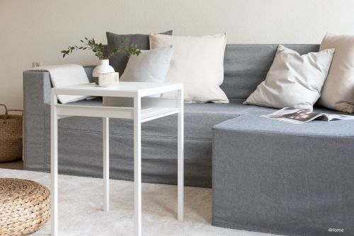 Cubiqz Cardboard Couch (3-seater) with chaise longue. Color GRACE