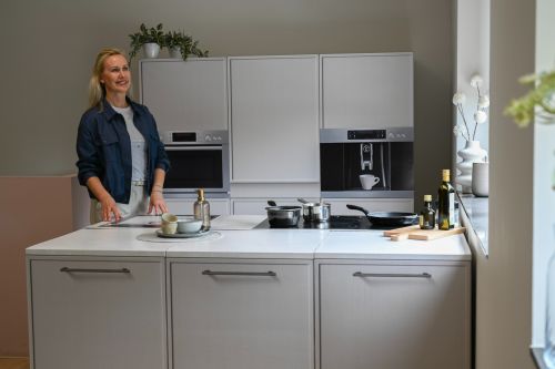 Cardboard panel with coffee machine print – 3D module for cardboard kitchens
