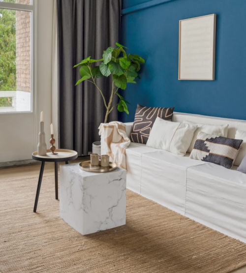 SIDE TABLE / STOOL | Marble Print | Cardboard Furniture | Homestaging | Display