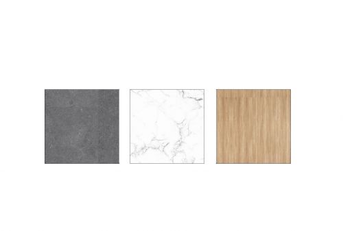 CUBIQZ REMOVABLE WORKTOP 60 CM in color nature grey, white marble, wood