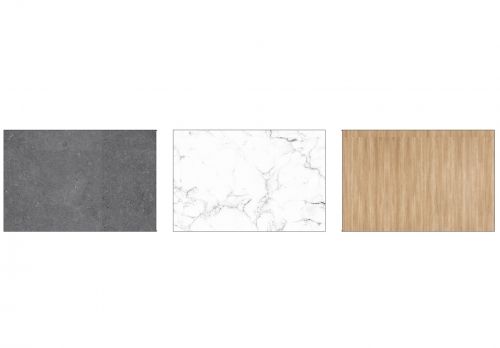 CUBIQZ REMOVABLE WORKTOP 90 CM in color nature grey, white marble, wood