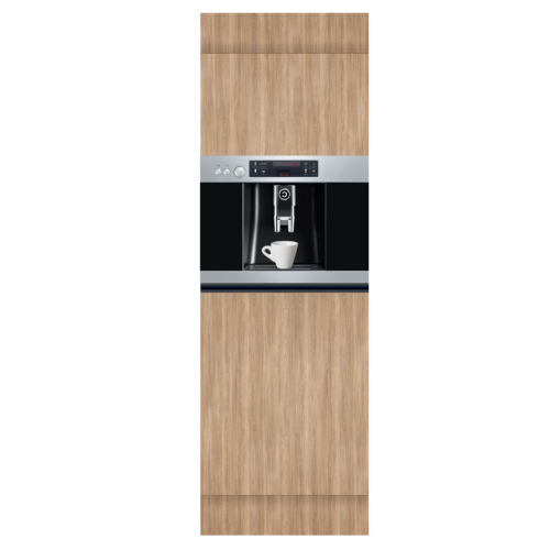 HIGH CABINET 60 CM WOOD | coffeemachine| double-sided fronts, black back