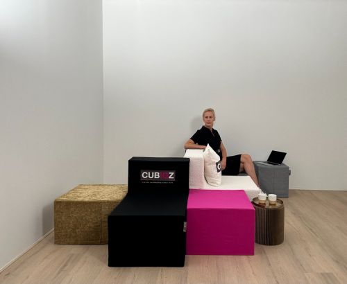 Seatable cardboard chair: Create an armchair, sofa,  sectional sofa or island couch – the possibilities are endless!