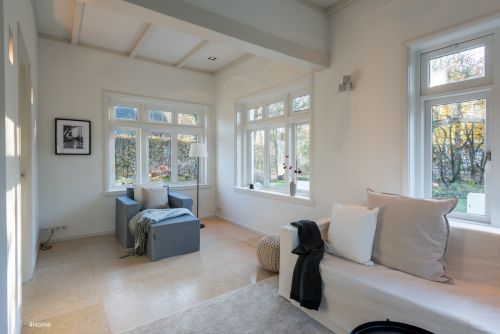 Cardboard Chaise Longue; chair and a pouf with fabric slipcover GRACE for Home Staging