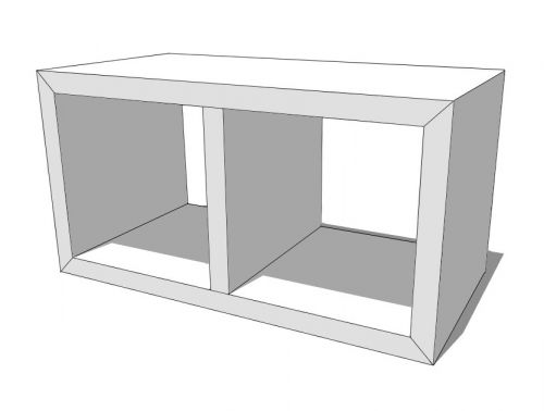 LUUCK SHELVING UNIT WITH 2 COMPARTMENTS
