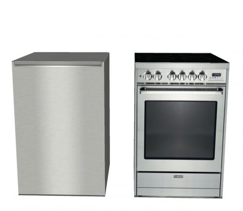 FREESTANDING COOKER 60 CM | Cardboard 3D Module for all cardboard kitchens | Home Staging & Display