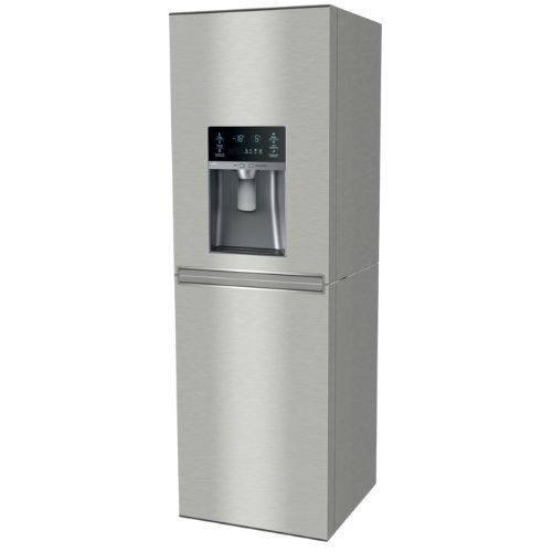 The 60 cm cardboard fridge fits in the Cubiqz's Basic and Reversible cardboard kitchens.