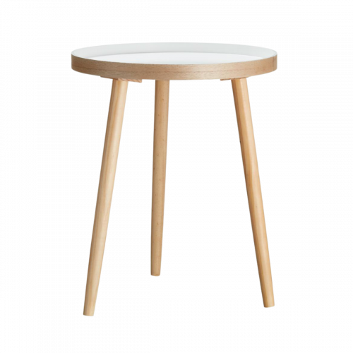 WOODEN SIDE TABLE (MDF-not cardboard) | WOOD - WHITE