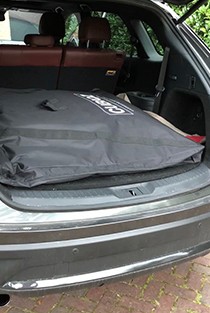 Cubiqz cardboard furniture fit in the trunk of the car